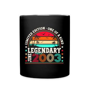 Legend June 2003 19th Birthday Gift Men - Full Colour Mug - black - Front