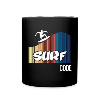 Surf Code (dark) - Full Colour Mug - black - Front