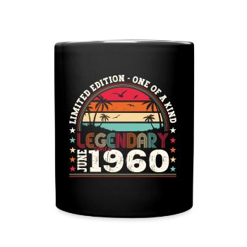 Légende Juin 1960 62ème Anniversaire Cadeau Hommes - Mug uni - noir - Devant