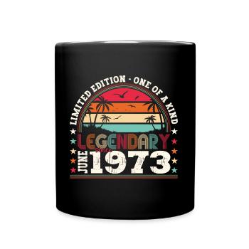 Légende juin 1973 49e anniversaire cadeau messieurs - Mug uni - noir - Devant