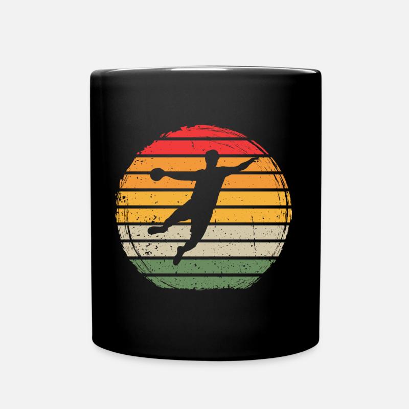 Handball Vintage - Full Colour Mug - black