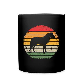Horse Vintage - Full Colour Mug - black - Front