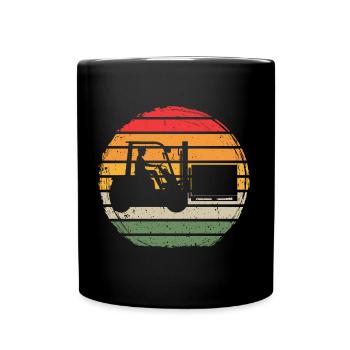 Chariot élévateur Vintage - Mug uni - noir - Devant