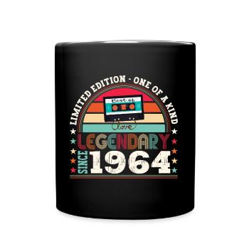 Legendary 1964 58th Birthday Gift Men - Fun - Full Colour Mug - black - Front
