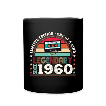 Légendaire 1960 62nd Birthday Gift Hommes - Fun - Mug uni - noir - Devant