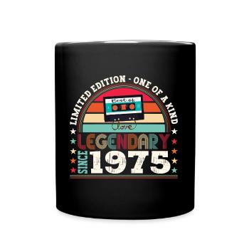 Legendary 1975 47th Birthday Gift Men - Fun - Full Colour Mug - black - Front