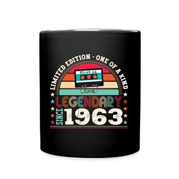 Legendary 1963 59th Birthday Gift Men - Fun - Full Colour Mug - black - Front