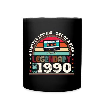 Legendary 1990 32nd Birthday Gift Men - Fun - Full Colour Mug - black - Front