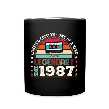 Legendary 1987 35th Birthday Gift Men - Fun - Full Colour Mug - black - Front