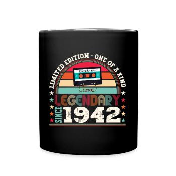 Legendary1942 80th Birthday Gift Men - Fun - Full Colour Mug - black - Front