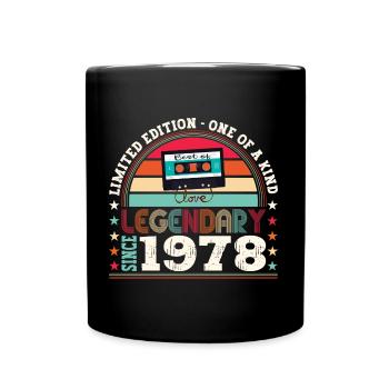 Legendary 1978 44th Birthday Gift Men - Fun - Full Colour Mug - black - Front