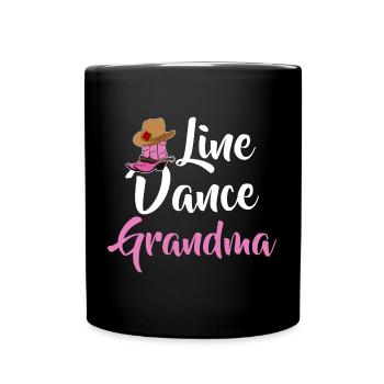 Line Dance Grandma Line Dancing Oma Country Musik - Tasse einfarbig - Schwarz - Vorne