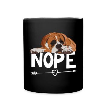 Boxer Dog Nope - Mug uni - noir - Devant