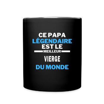 papa légendaire est le Meilleur VIERGE du monde - Mug uni - noir - Devant