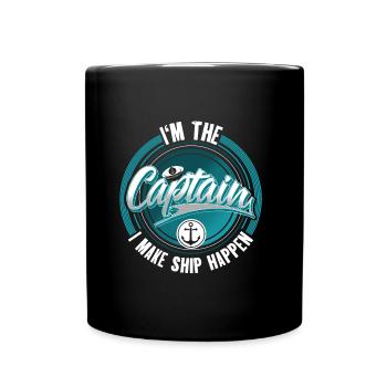 Capitaine Voilier Bateau à moteur Bateau Marin - Mug uni - noir - Devant