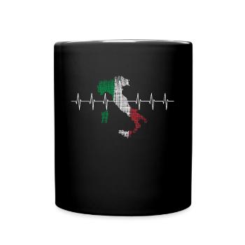 Italien italy Italia - Tasse einfarbig - Schwarz - Vorne