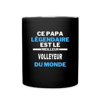papa légendaire est le Meilleur VOLLEYEUR du monde - Mug uni - noir - Devant