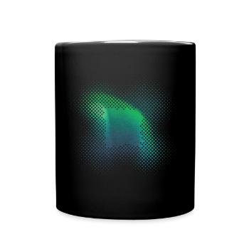 Polarlicht Aurora Borealis Nordlichter - Tasse einfarbig - Schwarz - Vorne