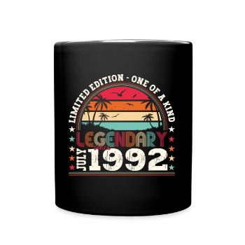 Légendaire Juillet 1992 30ème Anniversaire Cadeau Hommes - Mug uni - noir - Devant