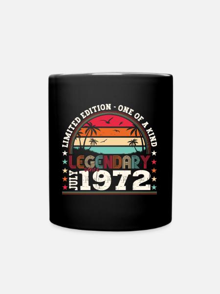 Legendär Juli 1972 50. Geburtstag Geschenk Herren - Tasse einfarbig - Schwarz