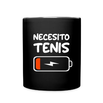 Necesito Tenis Tennis Battery Discharge Tennis player - Full Colour Mug - black - Front