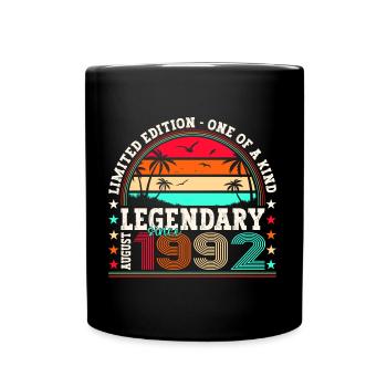 Légende Août 1992 30ème Anniversaire Cadeau Hommes - Mug uni - noir - Devant
