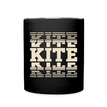 Kitesurfen Kitesurf Kitesurfer Kiteboard - Tasse einfarbig - Schwarz - Vorne