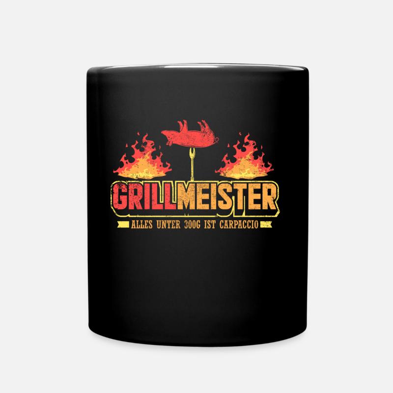 Grillmeister Männergeschenke Grill - Tasse einfarbig - Schwarz