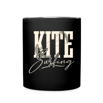 Kitesurfen Kitesurfer Kiteboard Kitesurf - Mug uni - noir - Devant
