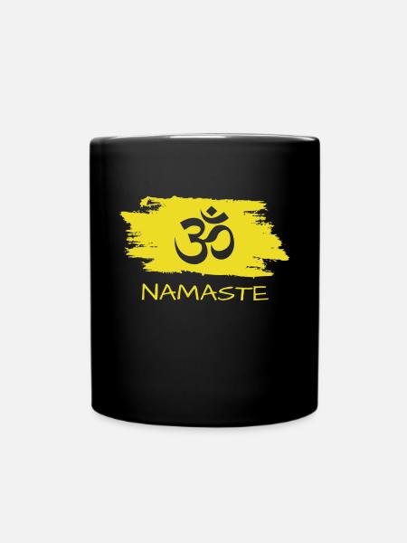Yoga Namaste Om - Tasse einfarbig - Schwarz