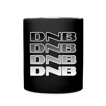 DNB Drum and Bass Junglist BW Fade Remix - Full Colour Mug - black - Front