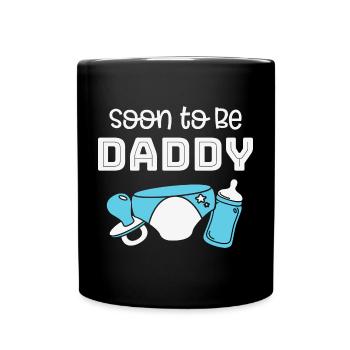 Bébé enceinte Mère Bébé T-Shirt Maman Papa - Mug uni - noir - Devant