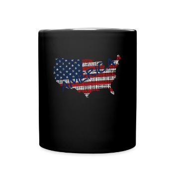 United States of America - Tasse einfarbig - Schwarz - Vorne