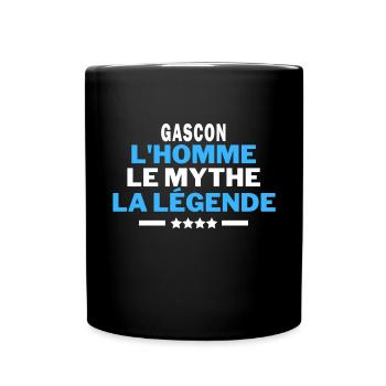 GASCON l'homme le mythe la légende - humour - Mug uni - noir - Devant