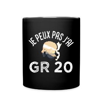 je peux pas j ai GR 20 randonnée corse - Mug uni - noir - Devant