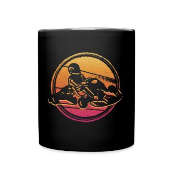 Motorsport Go-Kart Go-Kart Kart Driver Go Kart - Full Colour Mug - black - Front