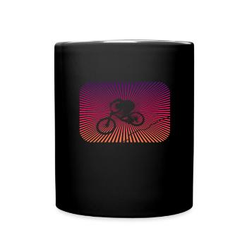 Downhill biken - Tasse einfarbig - Schwarz - Vorne