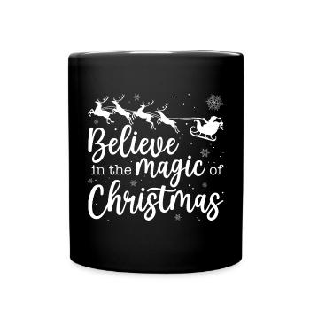 Croyez en la magie de Noël - Mug uni - noir - Devant