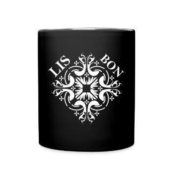 lisbonne lisbonne portugal motif carreaux graphique - Mug uni - noir - Devant
