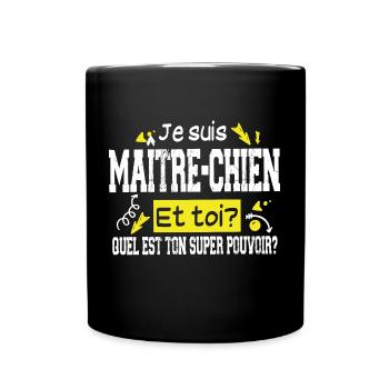 Maître-Chien Cadeau Métier Homme Femme T-shirt Mug - Mug uni - noir - Devant