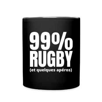 rugby, rugby sport, rugby humour - Mug uni - noir - Devant