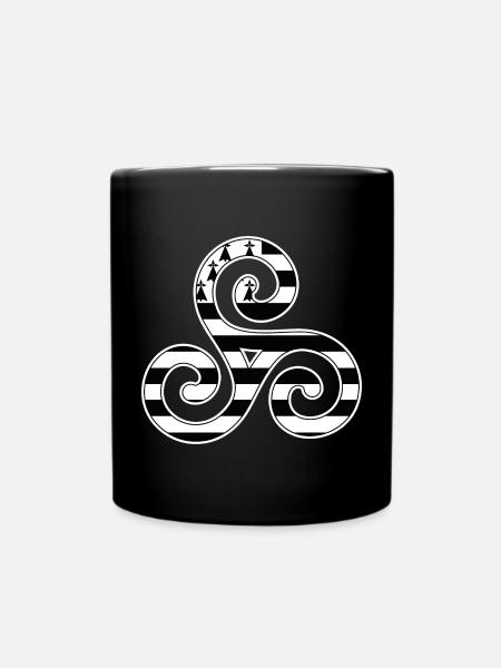 Logo Bretagne Gwenn ha Du Triskèle Cadeau Breton - Mug uni - noir