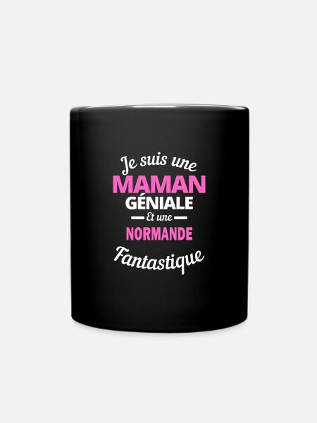 Je suis une Maman géniale Et une Normande - Mug uni - noir