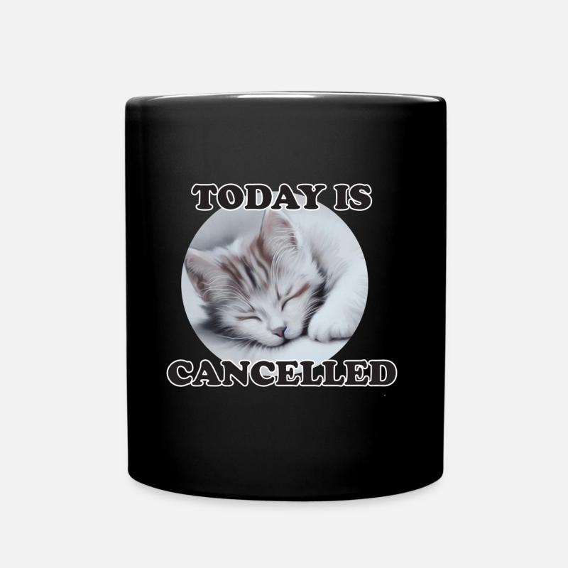 sleeping cat - Tasse einfarbig - Schwarz
