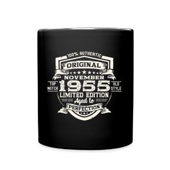 Original November 1955 67th birthday gift - Full Colour Mug - black - Front
