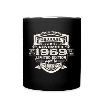 Original November 1969 53rd Birthday Gift - Full Colour Mug - black - Front