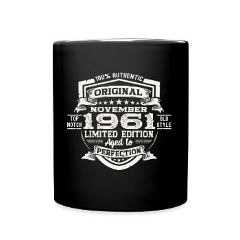 Original November 1961 61st birthday gift - Full Colour Mug - black - Front