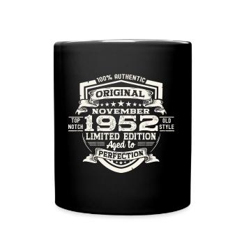 Original November 1952 70th birthday gift - Full Colour Mug - black - Front