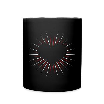 Hearts Shine - Full Colour Mug - black - Front