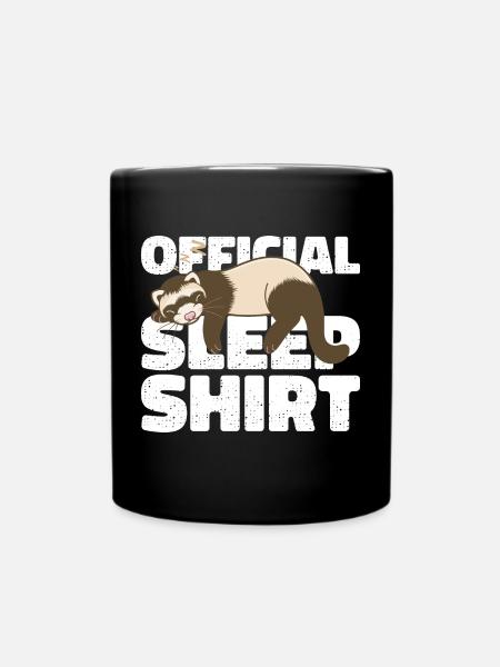Ferret Official Sleep Shirt Lazy Relax - Mug uni - noir